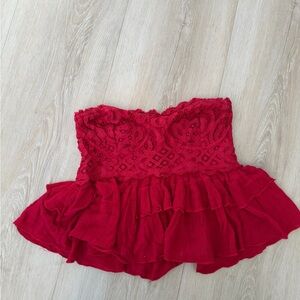 Free People Lace Detail Top